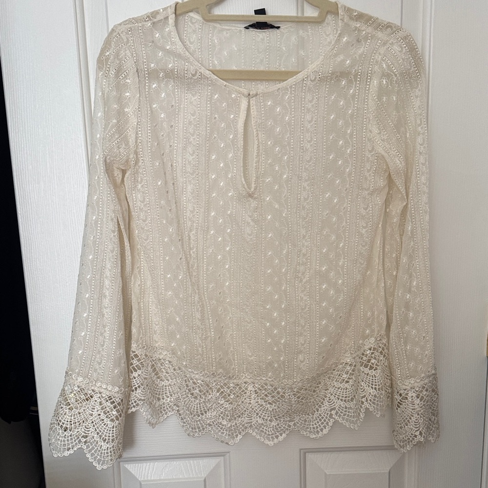 Ella Moss Cream Lace Blouse